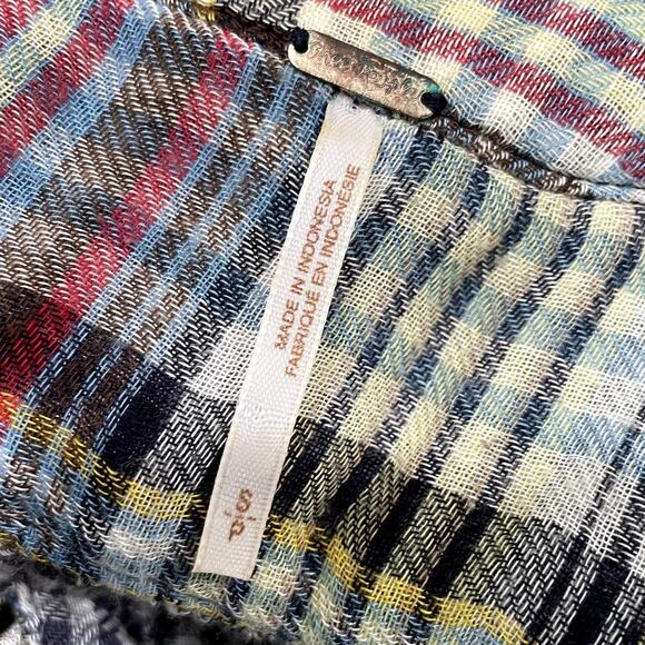 Free People Multicolor Plaid Button Down Shirt - Picture 8 of 12